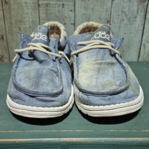 Hey Dude Blue Denim Slip-On Shoes